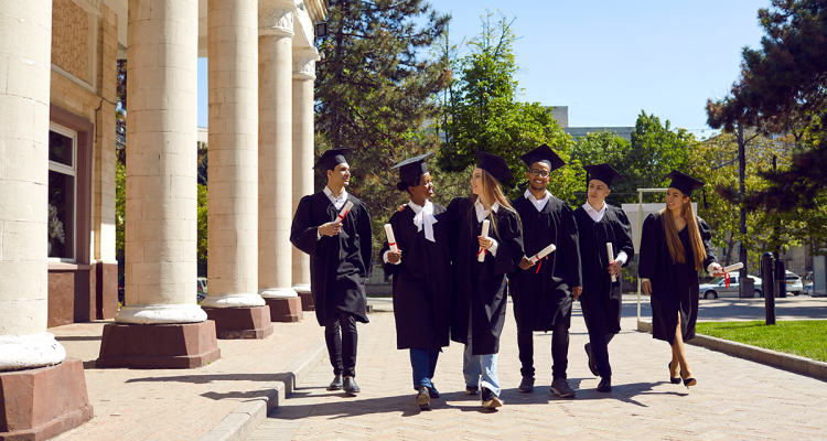 Graduates outside